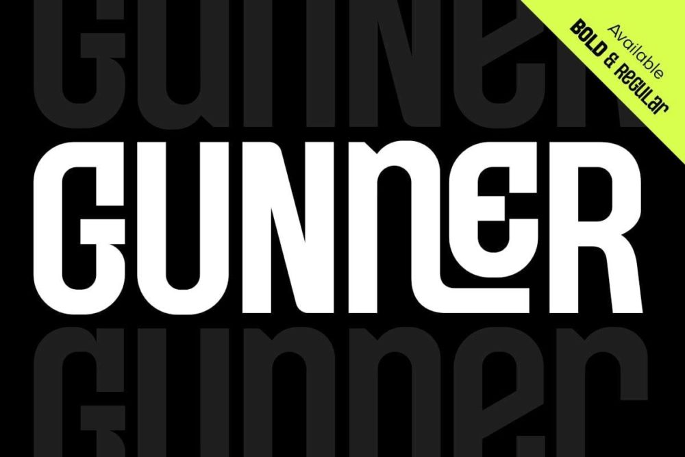 现代时尚品牌海报徽标设计无衬线英文字体安装包 Gunner – Condensed Font 设计素材 第1张-素材湾丨精选海外优质设计素材资源 现代时尚品牌海报徽标设计无衬线英文字体安装包 Gunner – Condensed Font 设计素材 sucaiwan.com