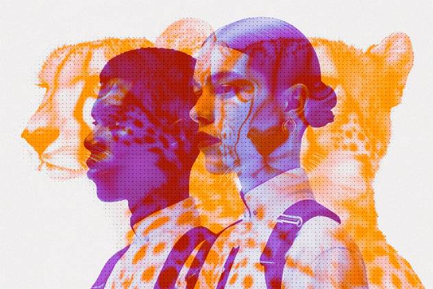 复古怀旧双色调Riso印刷照片效果PS特效滤镜样机 Halftone Mix Overlay Photo Effect 插件预设 sucaiwan.com