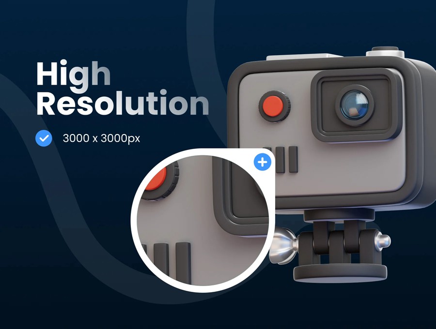 20款质感摄影拍摄相机设备3D立体图标Icons设计Blender/FBX/PNG格式素材 Photography 3D Icon Set 图标素材 sucaiwan.com