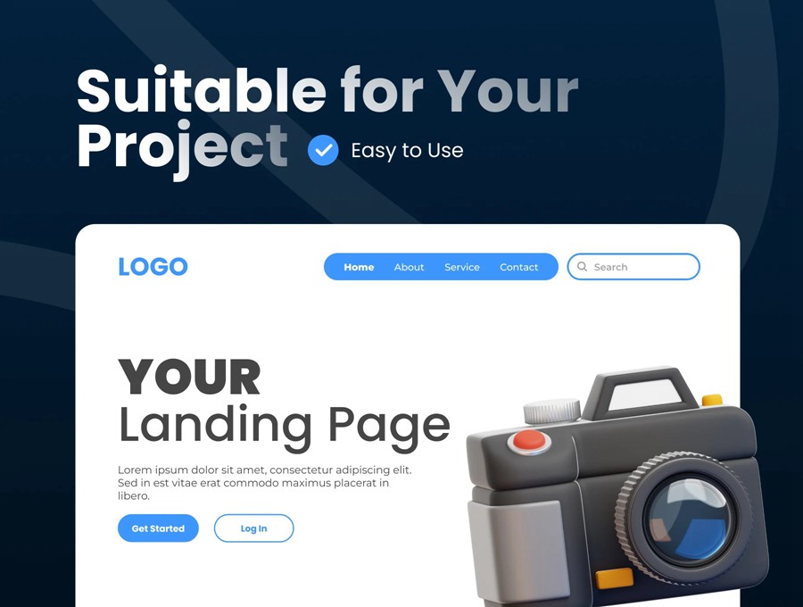 20款质感摄影拍摄相机设备3D立体图标Icons设计Blender/FBX/PNG格式素材 Photography 3D Icon Set 图标素材 sucaiwan.com