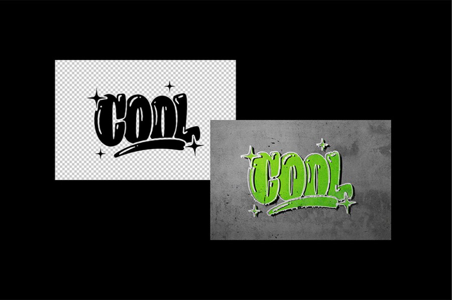 Street Graffiti Mockup 街头涂鸦文本标语图形元素和LOGO设计样机Photoshop模板 图片素材 sucaiwan.com