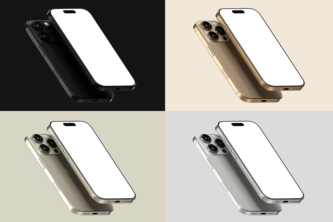 20款app ui设计作品提案多配色苹果iPhone 16 Pro展示ps样机效果图模板 iPhone 16 Pro Mockup 样机素材 第6张-素材湾丨精选海外优质设计素材资源 20款app ui设计作品提案多配色苹果iPhone 16 Pro展示ps样机效果图模板 iPhone 16 Pro Mockup 样机素材 sucaiwan.com