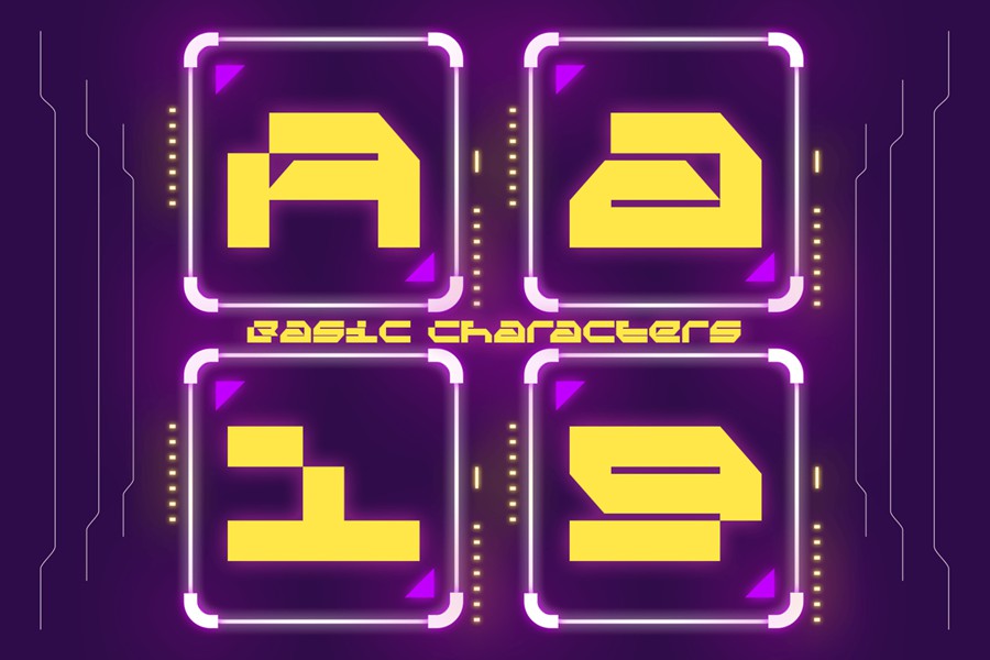 现代未来派品牌徽标网站游戏设计装饰英文字体安装包 Cyber Grid Cyber Crypto Font 设计素材 第2张-素材湾丨精选海外优质设计素材资源 现代未来派品牌徽标网站游戏设计装饰英文字体安装包 Cyber Grid Cyber Crypto Font 设计素材 sucaiwan.com