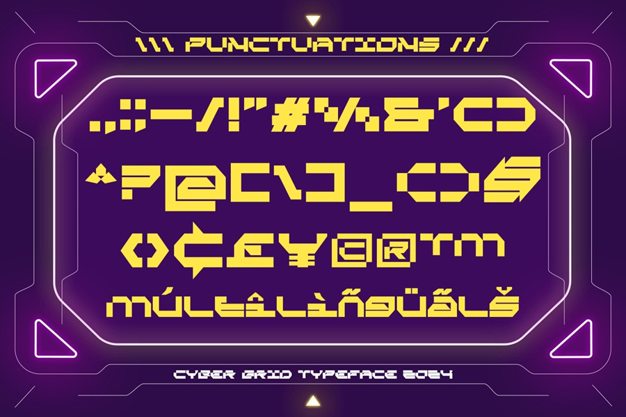 现代未来派品牌徽标网站游戏设计装饰英文字体安装包 Cyber Grid Cyber Crypto Font 设计素材 第6张-素材湾丨精选海外优质设计素材资源 现代未来派品牌徽标网站游戏设计装饰英文字体安装包 Cyber Grid Cyber Crypto Font 设计素材 sucaiwan.com
