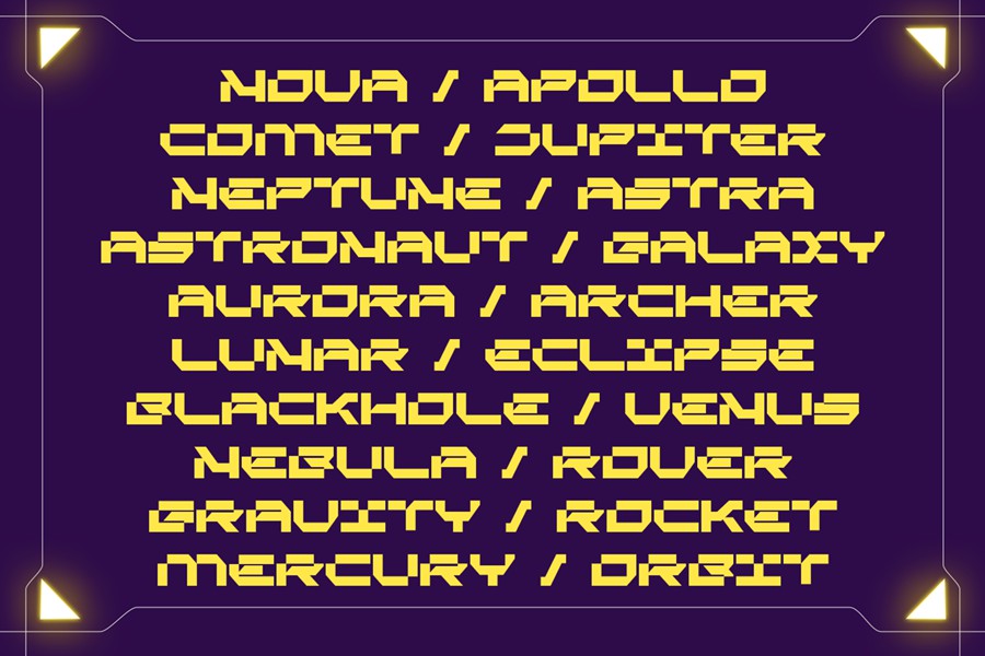 现代未来派品牌徽标网站游戏设计装饰英文字体安装包 Cyber Grid Cyber Crypto Font 设计素材 第7张-素材湾丨精选海外优质设计素材资源 现代未来派品牌徽标网站游戏设计装饰英文字体安装包 Cyber Grid Cyber Crypto Font 设计素材 sucaiwan.com