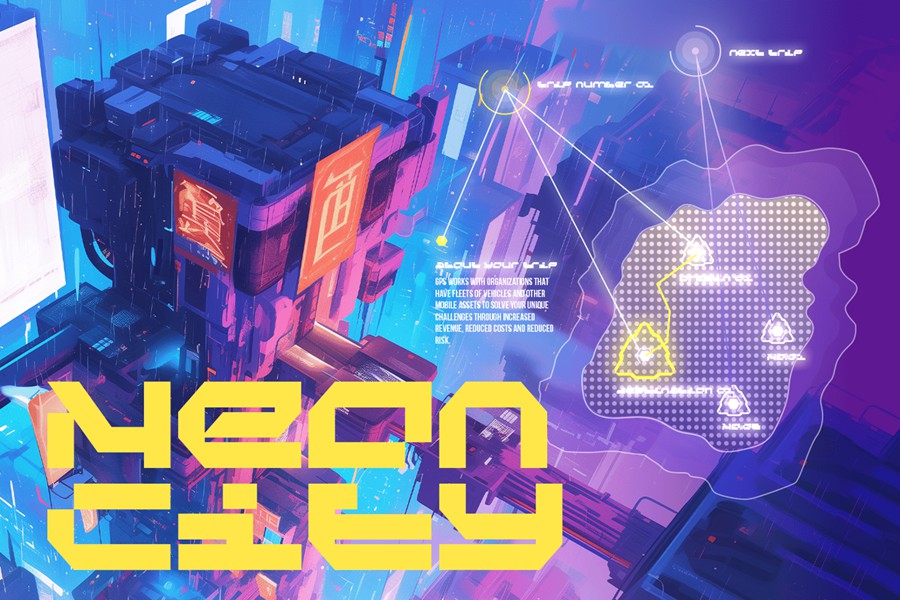 现代未来派品牌徽标网站游戏设计装饰英文字体安装包 Cyber Grid Cyber Crypto Font 设计素材 第11张-素材湾丨精选海外优质设计素材资源 现代未来派品牌徽标网站游戏设计装饰英文字体安装包 Cyber Grid Cyber Crypto Font 设计素材 sucaiwan.com