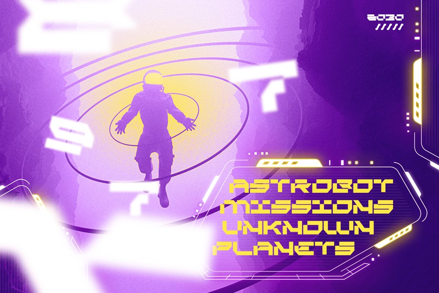 现代未来派品牌徽标网站游戏设计装饰英文字体安装包 Cyber Grid Cyber Crypto Font 设计素材 第13张-素材湾丨精选海外优质设计素材资源 现代未来派品牌徽标网站游戏设计装饰英文字体安装包 Cyber Grid Cyber Crypto Font 设计素材 sucaiwan.com