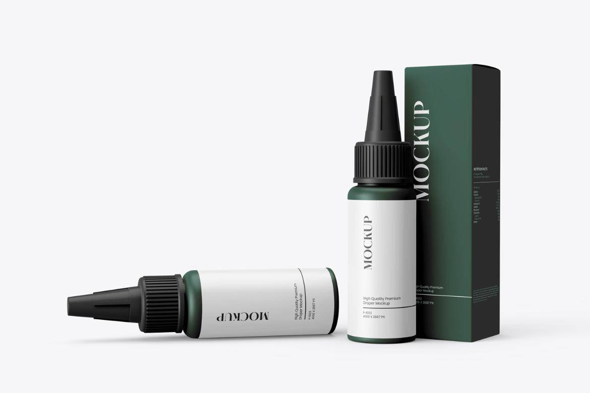 13款简约药物化妆品滴管瓶挤压瓶包装盒设计PS展示贴图效果图样机模板 Nozzle Applicator Bottle Mockup with Box 1oz 样机素材 第7张-素材湾丨精选海外优质设计素材资源 13款简约药物化妆品滴管瓶挤压瓶包装盒设计PS展示贴图效果图样机模板 Nozzle Applicator Bottle Mockup with Box 1oz 样机素材 sucaiwan.com