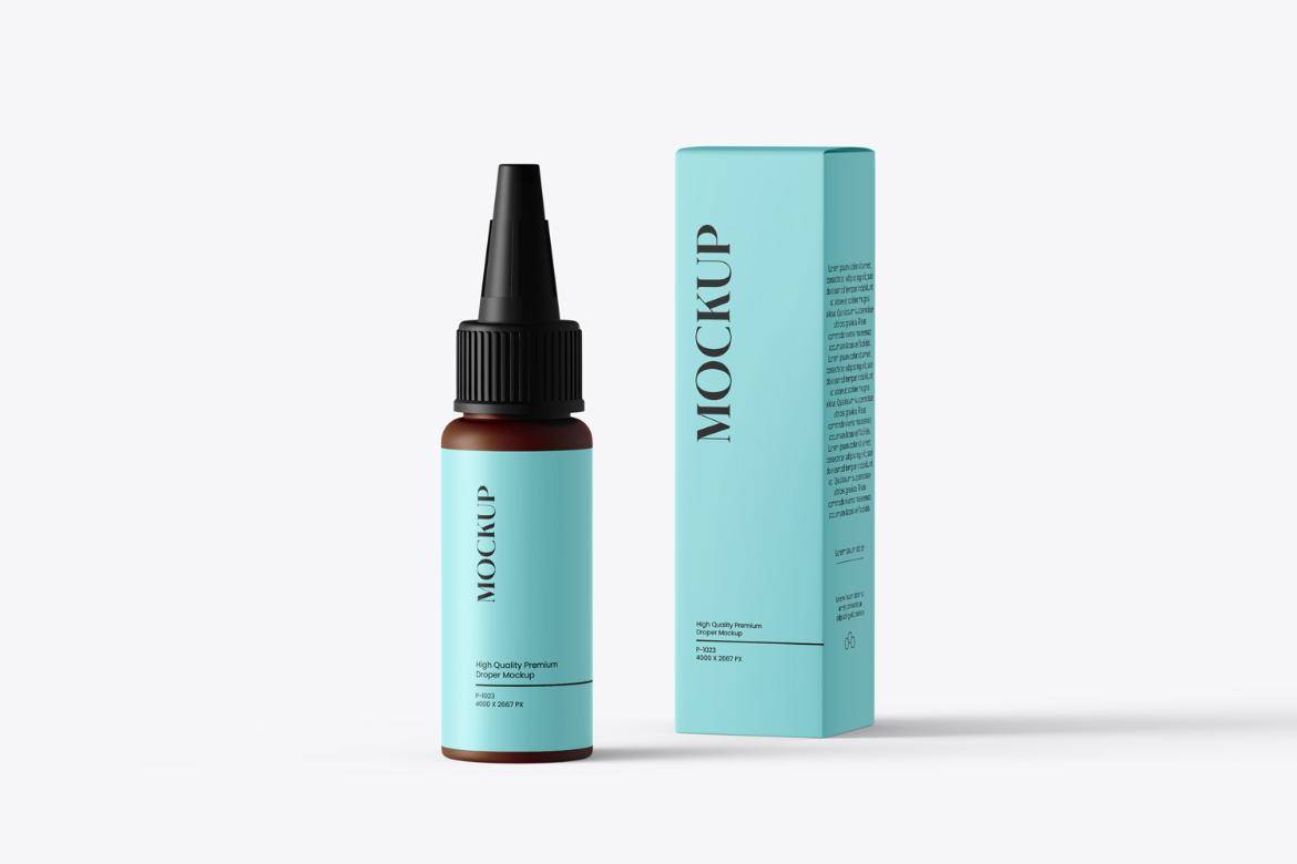 13款简约药物化妆品滴管瓶挤压瓶包装盒设计PS展示贴图效果图样机模板 Nozzle Applicator Bottle Mockup with Box 1oz 样机素材 第10张-素材湾丨精选海外优质设计素材资源 13款简约药物化妆品滴管瓶挤压瓶包装盒设计PS展示贴图效果图样机模板 Nozzle Applicator Bottle Mockup with Box 1oz 样机素材 sucaiwan.com