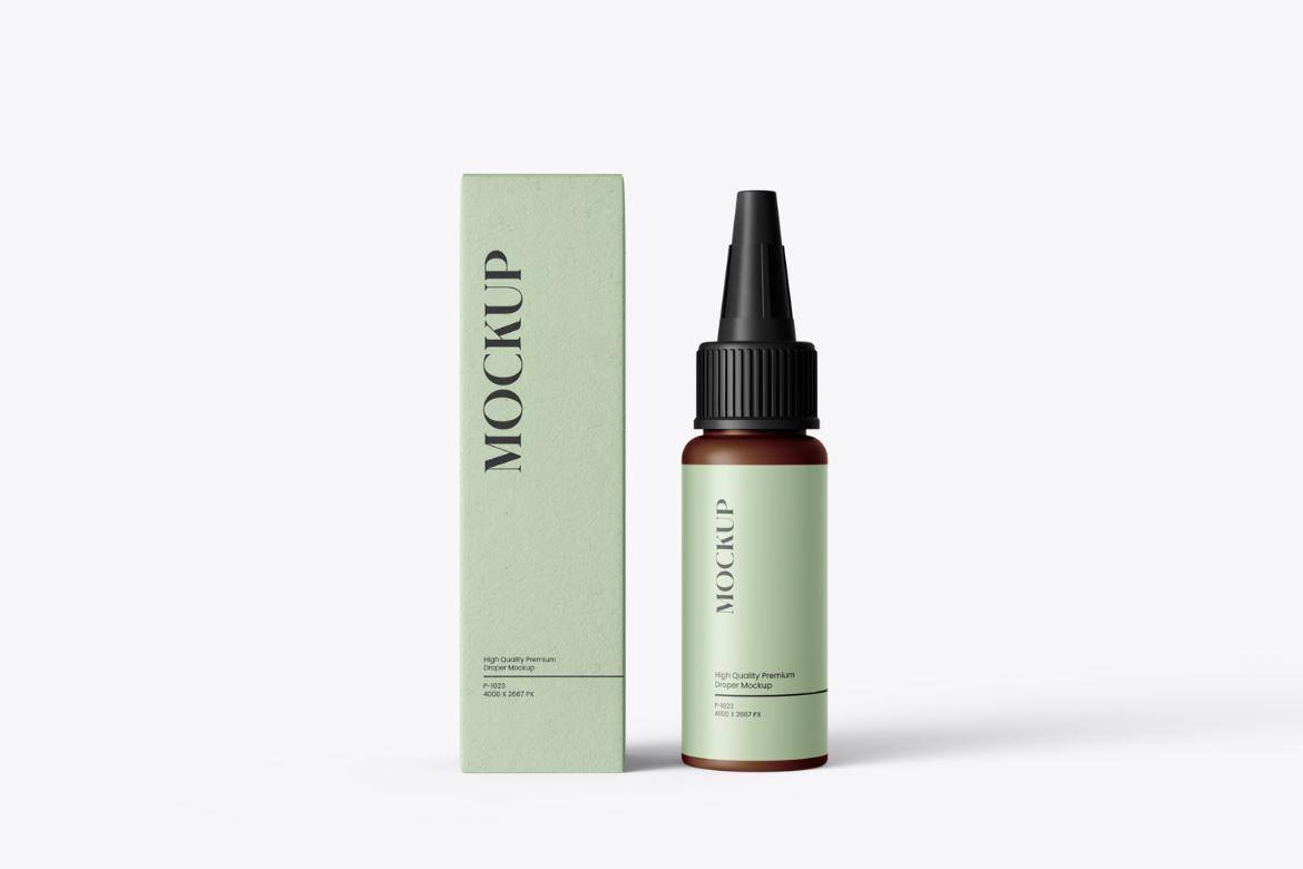 13款简约药物化妆品滴管瓶挤压瓶包装盒设计PS展示贴图效果图样机模板 Nozzle Applicator Bottle Mockup with Box 1oz 样机素材 第11张-素材湾丨精选海外优质设计素材资源 13款简约药物化妆品滴管瓶挤压瓶包装盒设计PS展示贴图效果图样机模板 Nozzle Applicator Bottle Mockup with Box 1oz 样机素材 sucaiwan.com