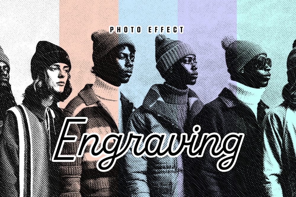 复古老式Riso凸版印刷半色调照片效果PS特效滤镜样机 Engraving Studio Hatching Effect 插件预设 第1张-素材湾丨精选海外优质设计素材资源 复古老式Riso凸版印刷半色调照片效果PS特效滤镜样机 Engraving Studio Hatching Effect 插件预设 sucaiwan.com