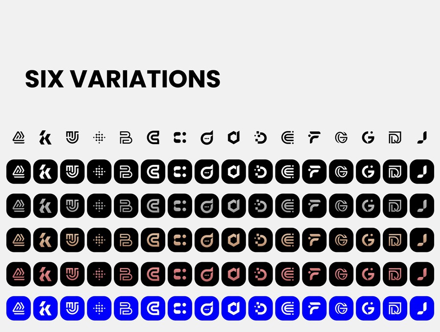 4000+款创意字母抽象符号几何图形LOGO图标设计AI/Figma/XD矢量素材 Mega Logo Collection 图标素材 第3张-素材湾丨精选海外优质设计素材资源 4000+款创意字母抽象符号几何图形LOGO图标设计AI/Figma/XD矢量素材 Mega Logo Collection 图标素材 sucaiwan.com