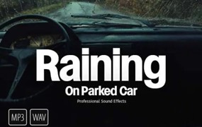 音效:8种下雨天车内音效素材 Zapsplat Raining on Parked Car