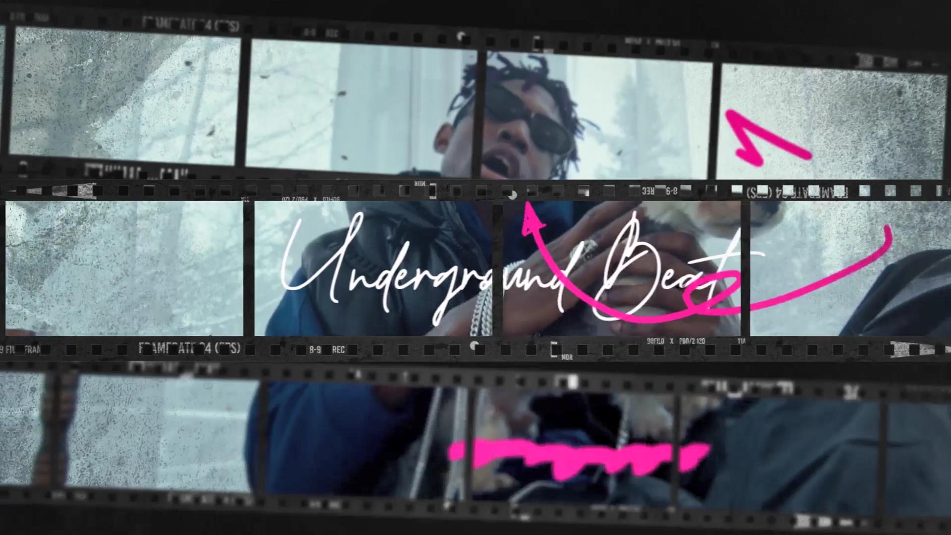 PR模板：大胆创意前卫砂砾垃圾摇滚手绘运动氛围开场片头 Abridor Raw Motion , sucaiwan.com