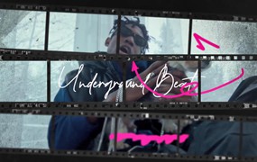 PR模板:大胆创意前卫砂砾垃圾摇滚手绘运动氛围开场片头 Abridor Raw Motion