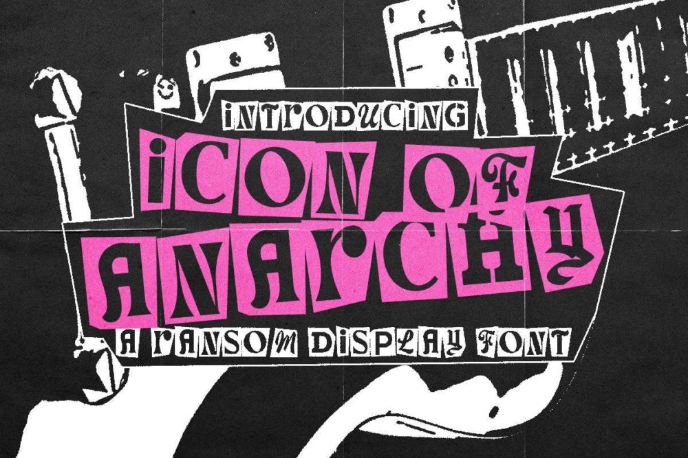 赛博朋克风杂志广告邀请函徽标设计装饰英文字体安装包 Dirty Punk 设计素材 sucaiwan.com