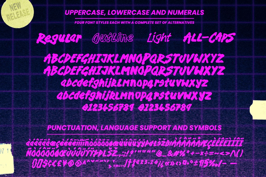 复古恐怖杂志漫画海报徽标设计手写英文字体安装包 X-Rental – 1980s Retro VHS Horror Font 设计素材 第3张-素材湾丨精选海外优质设计素材资源 复古恐怖杂志漫画海报徽标设计手写英文字体安装包 X-Rental – 1980s Retro VHS Horror Font 设计素材 sucaiwan.com