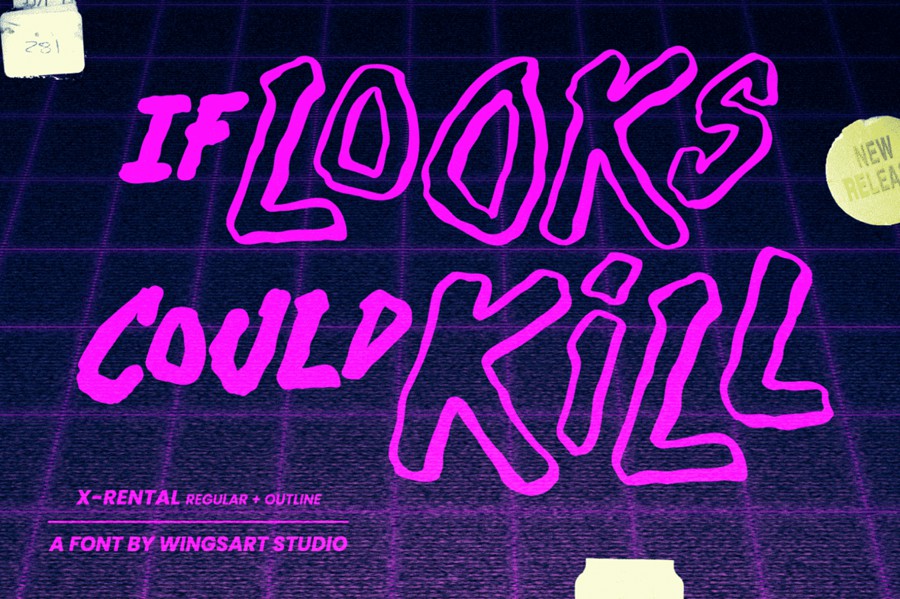 复古恐怖杂志漫画海报徽标设计手写英文字体安装包 X-Rental – 1980s Retro VHS Horror Font 设计素材 第7张-素材湾丨精选海外优质设计素材资源 复古恐怖杂志漫画海报徽标设计手写英文字体安装包 X-Rental – 1980s Retro VHS Horror Font 设计素材 sucaiwan.com