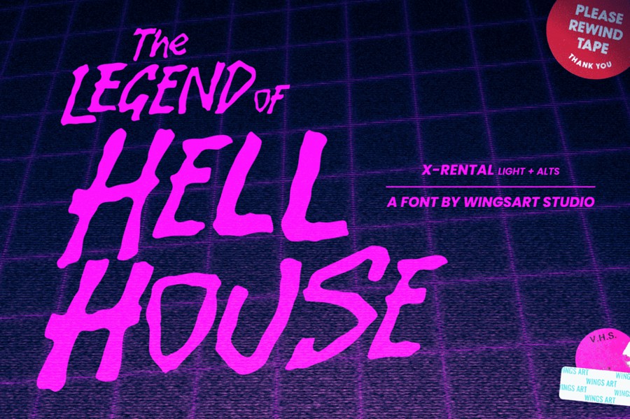 复古恐怖杂志漫画海报徽标设计手写英文字体安装包 X-Rental – 1980s Retro VHS Horror Font 设计素材 第13张-素材湾丨精选海外优质设计素材资源 复古恐怖杂志漫画海报徽标设计手写英文字体安装包 X-Rental – 1980s Retro VHS Horror Font 设计素材 sucaiwan.com