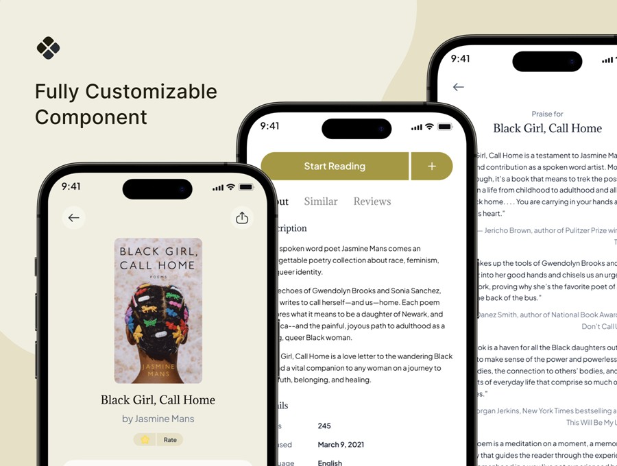 50+屏电子书小说阅读器书店APP软件UI界面设计Figma模板素材 Epicplot – Ebook and Novel Reader UI Kit Template APP UI sucaiwan.com