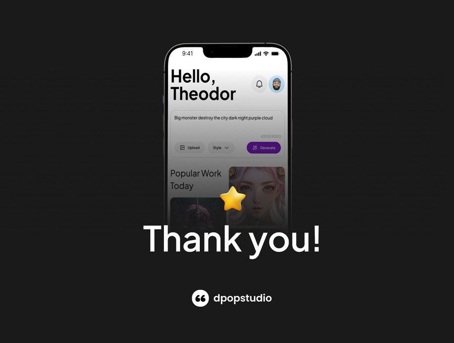 60+屏Ai智能艺术图片图像生成器APP UI界面设计Figma模板套件素材 GenImage – AI Art Generator UI KIT APP UI sucaiwan.com