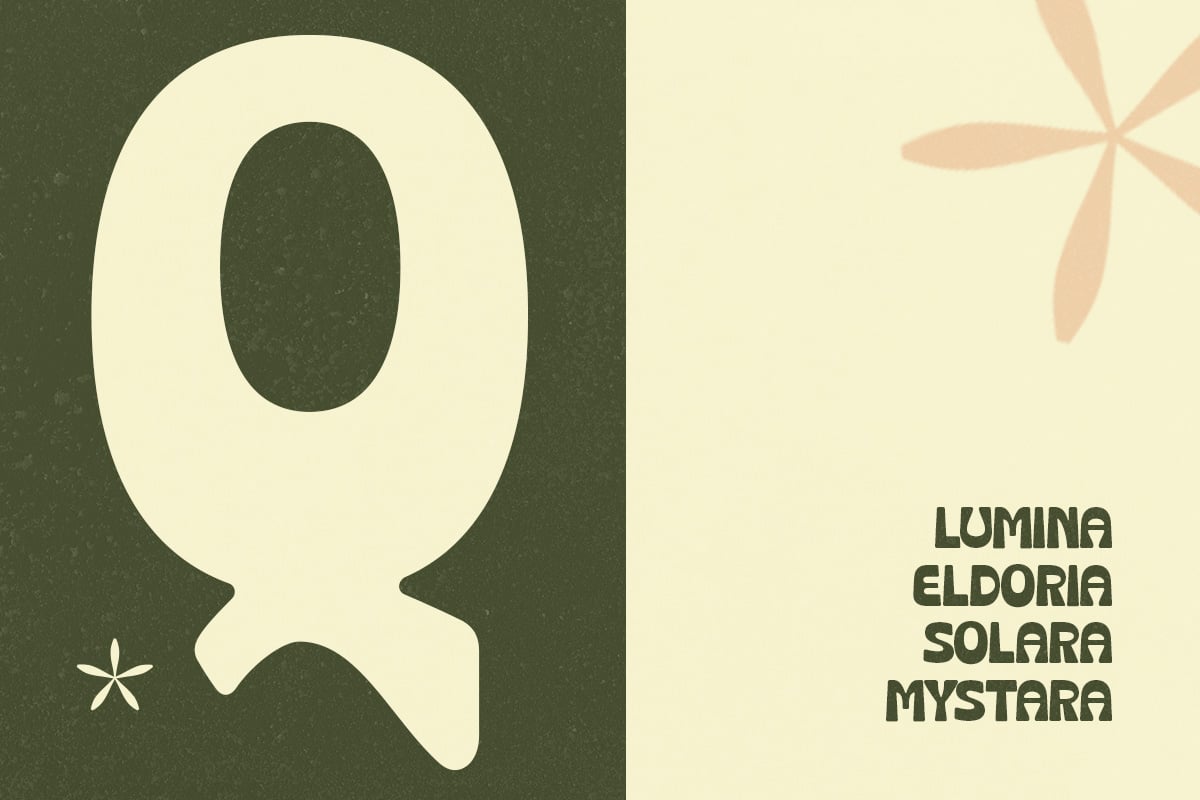 英文字体：复古清新趣味粗体圆润卡通logo徽标杂志画册海报排版衬线字体 Crupies - Bold Reverse Contrast Font 设计素材 sucaiwan.com