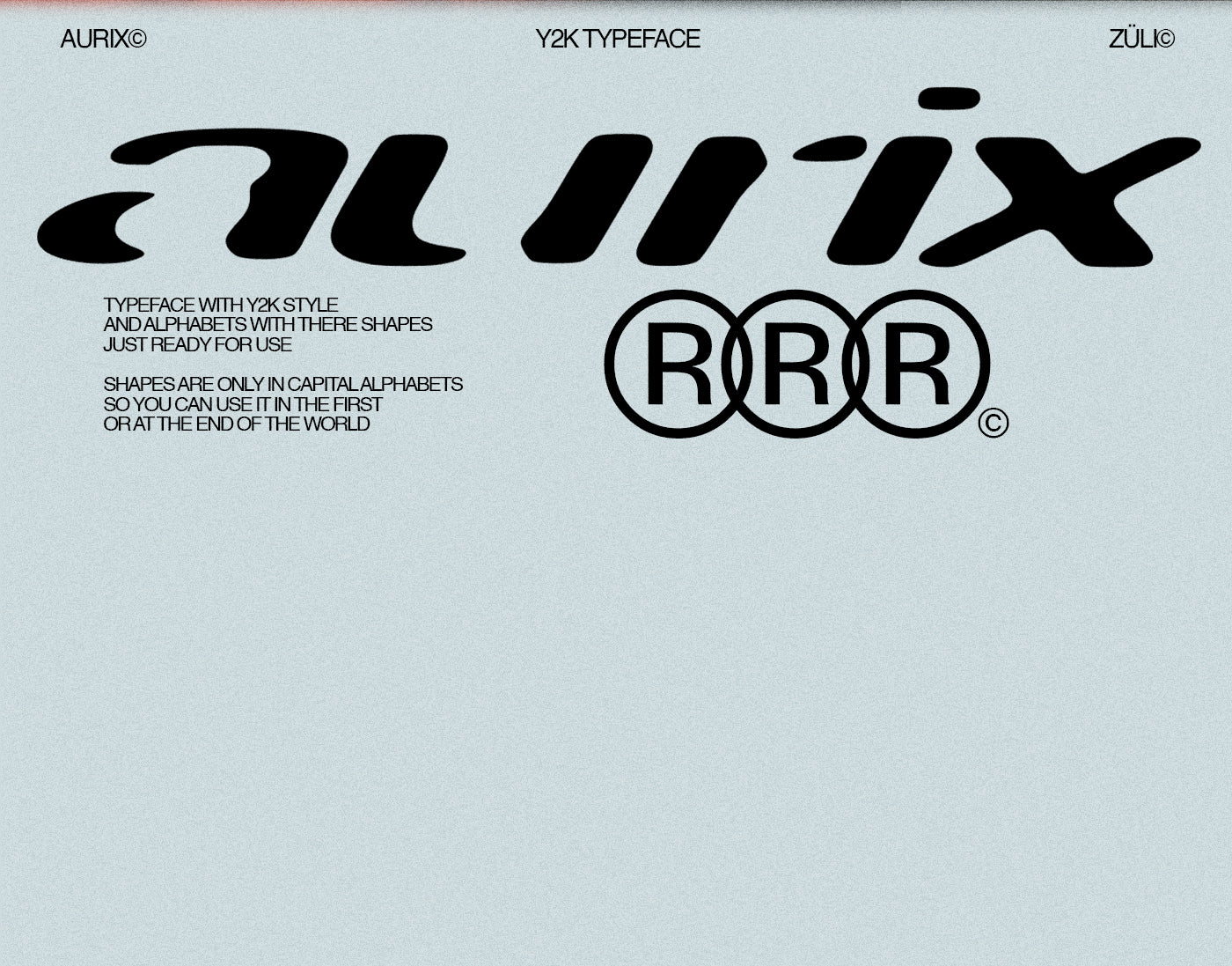 英文字体：复古Y2K艺术科技未来抽象英文标题排版手写装饰性字体 Aürix – Y2k Typeface 设计素材 sucaiwan.com