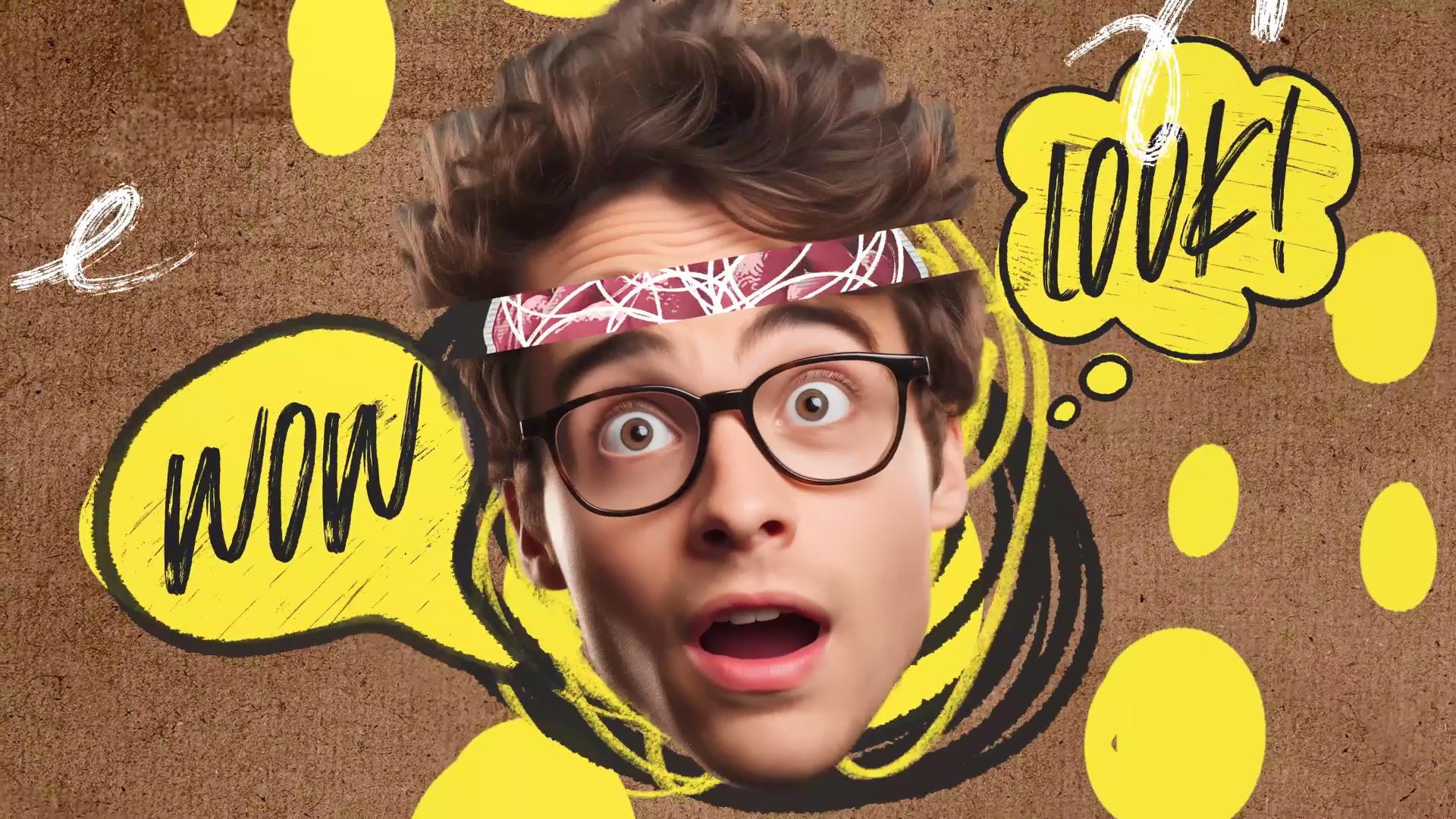 AE插件：1120个创意手绘涂鸦艺术箭头漫画插画线条标记数字表情符号场景标题背景视觉元素包 Hand Drawn Constructor 插件预设 sucaiwan.com