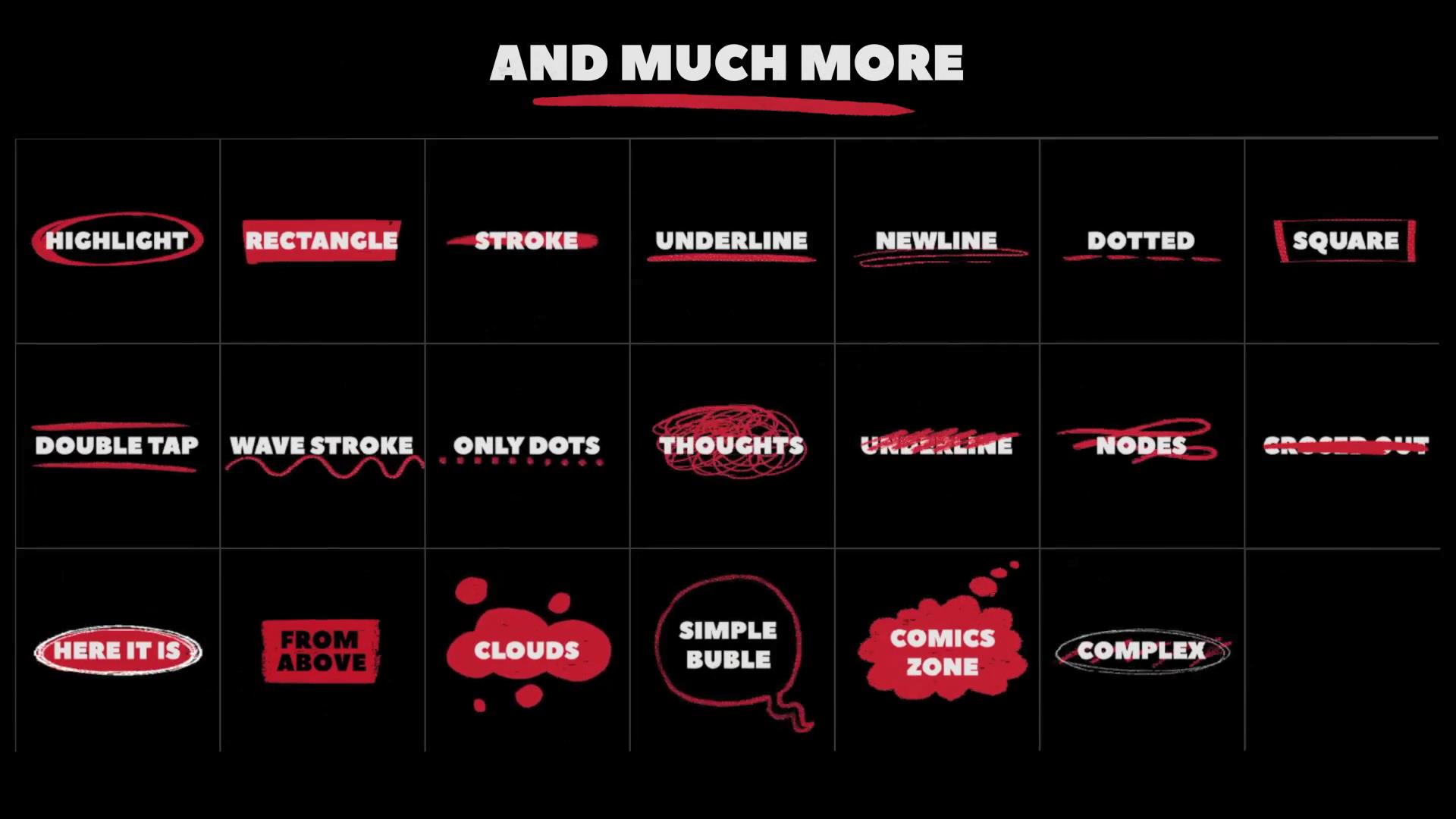 AE插件：1120个创意手绘涂鸦艺术箭头漫画插画线条标记数字表情符号场景标题背景视觉元素包 Hand Drawn Constructor 插件预设 sucaiwan.com