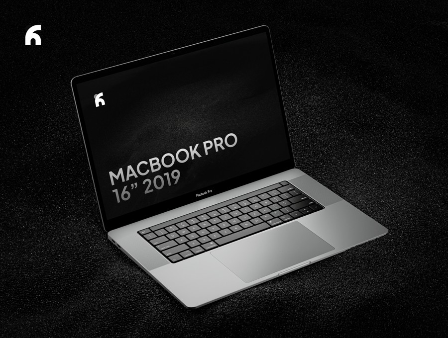 暗黑混凝土背景苹果MacBook Pro 16寸笔记本电脑贴图样机PSD模板素材 Pasiere – Macbook Pro Sand Mockups 样机素材 sucaiwan.com