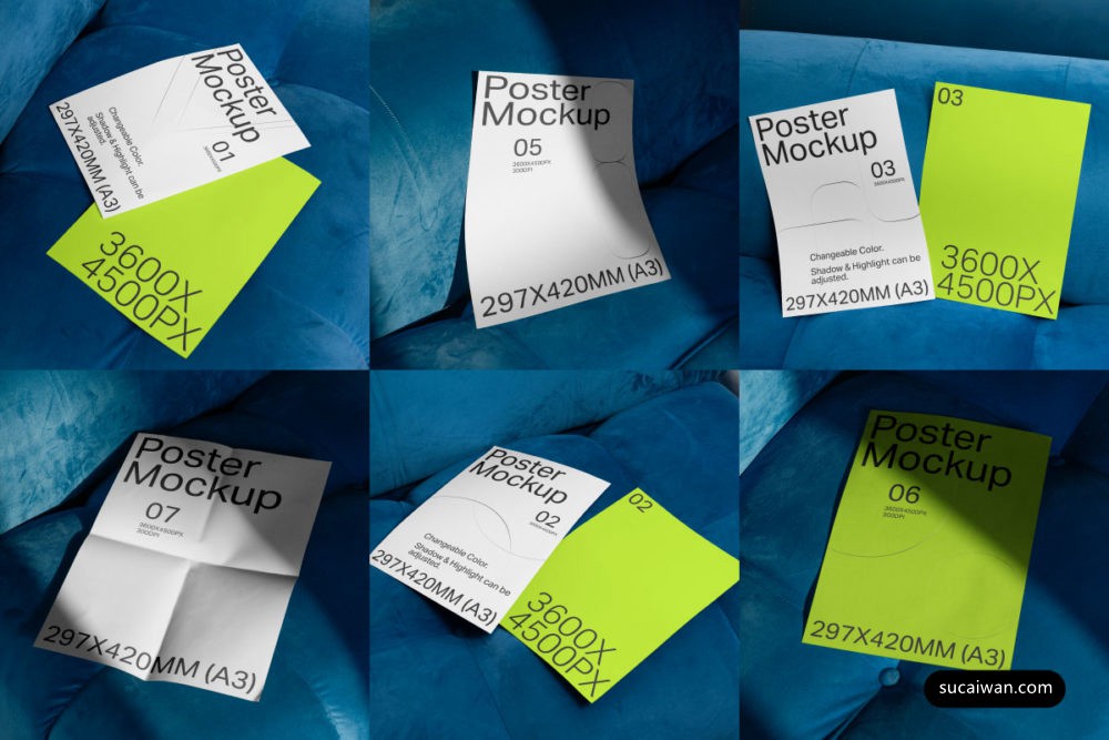 7款高级质感室内沙发文艺海报传单设计展示效果图样机MOCKUP素材模板 7 Poster Mockups BC Collection 2024 样机素材 第1张-素材湾丨精选海外优质设计素材资源 7款高级质感室内沙发文艺海报传单设计展示效果图样机MOCKUP素材模板 7 Poster Mockups BC Collection 2024 样机素材 sucaiwan.com