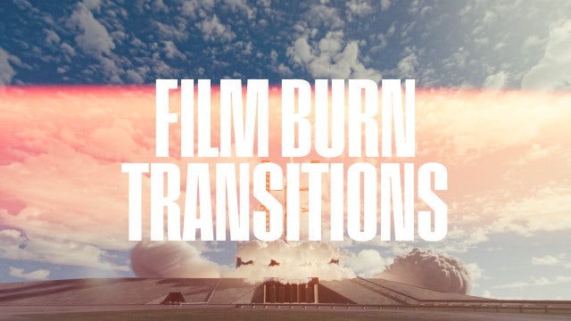 AE模板：20个复古文艺做旧胶片漏光耀斑4K叠加转场模板 Film Burn Transitions , sucaiwan.com