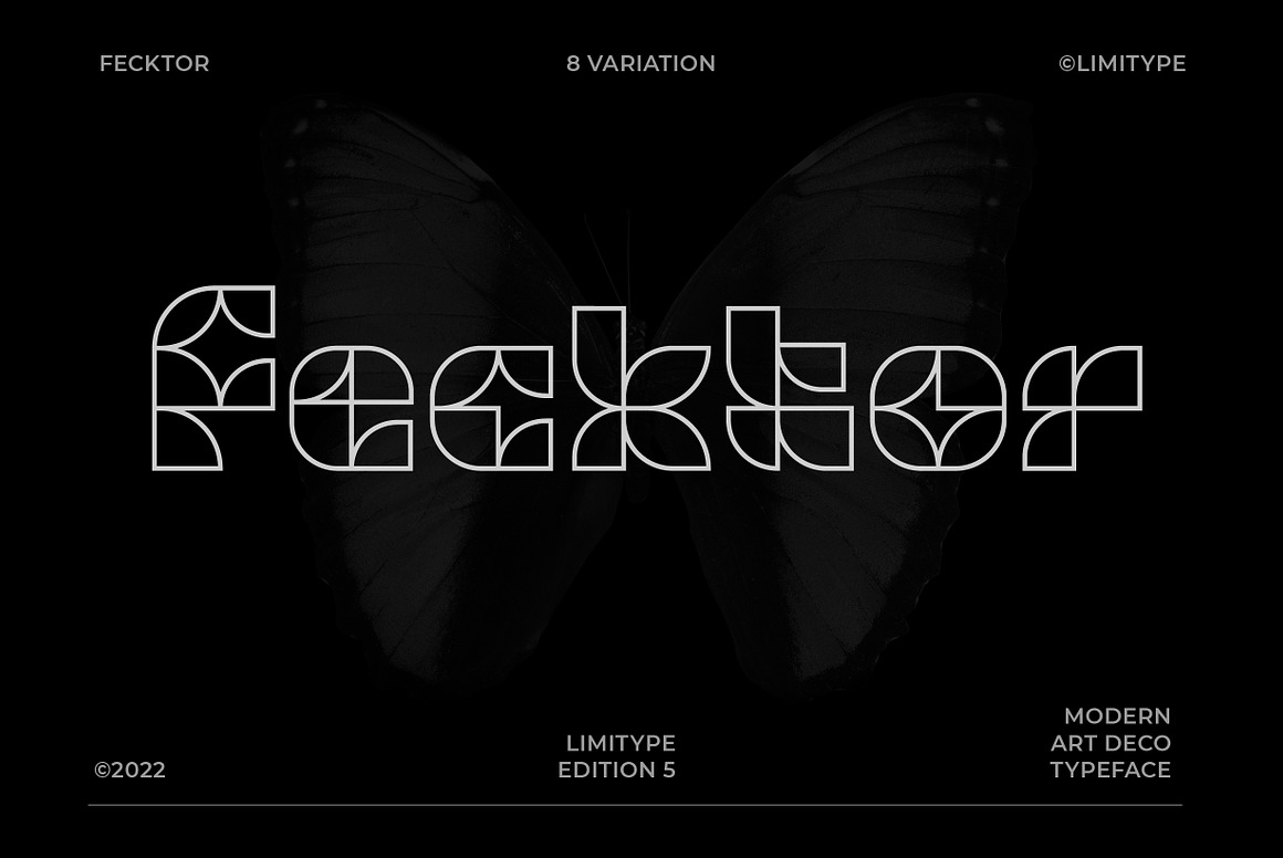 英文字体:8款复古未来主义抽象几何形状艺术英文排版装饰性字体 Fecktor — Modern Art Deco Font , 第1张-素材湾丨精选海外优质设计素材资源 英文字体:8款复古未来主义抽象几何形状艺术英文排版装饰性字体 Fecktor — Modern Art Deco Font , sucaiwan.com