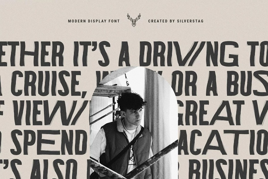 英文字体：复古Y2K迷幻手写线性轮廓标题婚礼情绪邀请函海报封面排版字体 VIGNY - Psychedelic Display Font , sucaiwan.com