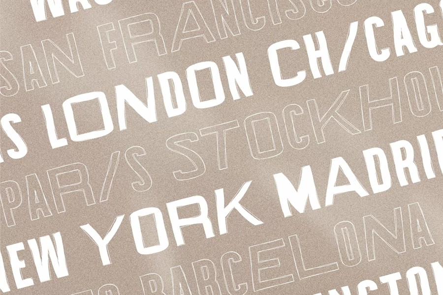 英文字体：复古Y2K迷幻手写线性轮廓标题婚礼情绪邀请函海报封面排版字体 VIGNY - Psychedelic Display Font , sucaiwan.com