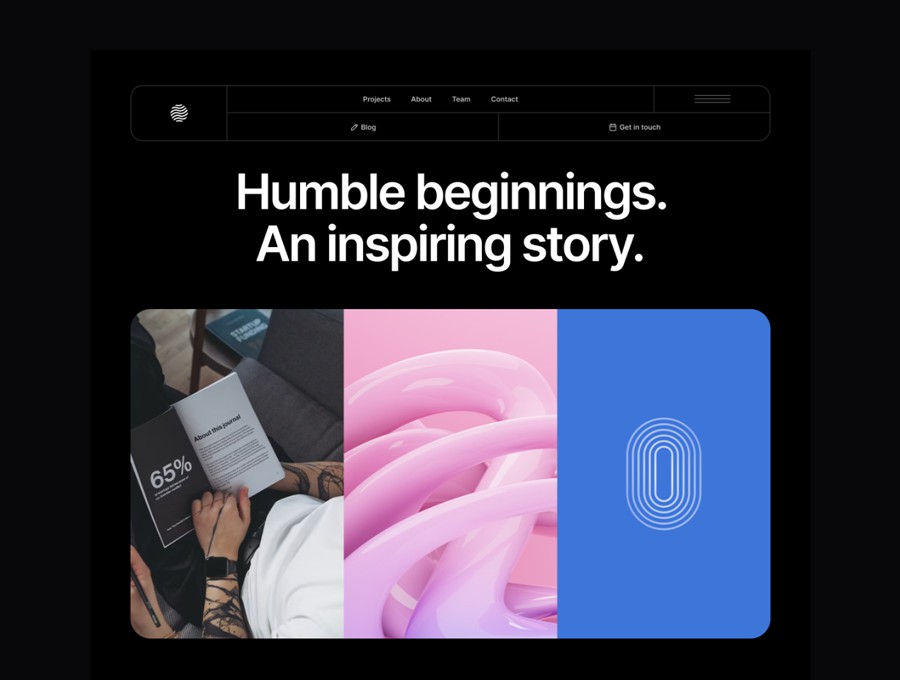 创意暗黑风设计摄影作品集展示网站WEB UI界面设计Figma模板素材 Krate – Agency Template APP UI sucaiwan.com