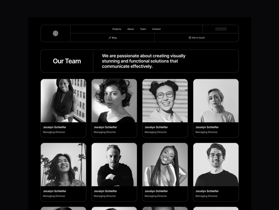 创意暗黑风设计摄影作品集展示网站WEB UI界面设计Figma模板素材 Krate – Agency Template APP UI sucaiwan.com
