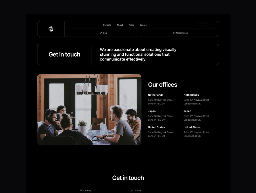 创意暗黑风设计摄影作品集展示网站WEB UI界面设计Figma模板素材 Krate – Agency Template APP UI sucaiwan.com