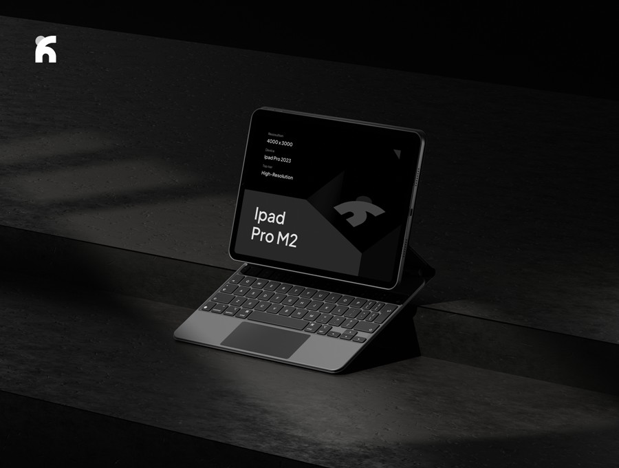 极简工业风APP界面设计展示苹果iPad Pro M2贴图样机PSD模板素材 Keunx – iPad Pro M2 Mockups 样机素材 sucaiwan.com