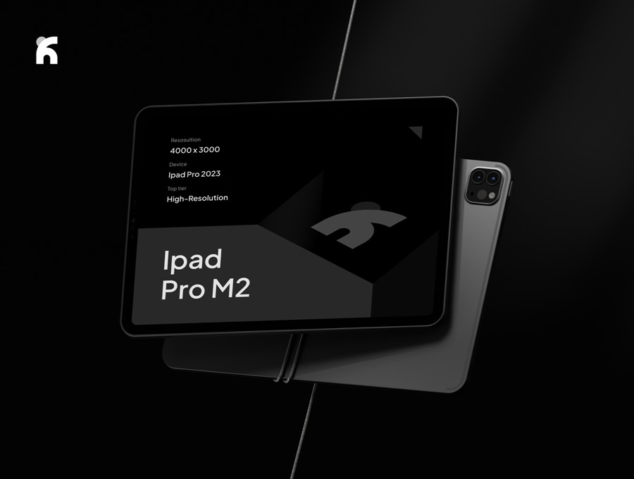 极简工业风APP界面设计展示苹果iPad Pro M2贴图样机PSD模板素材 Keunx – iPad Pro M2 Mockups 样机素材 sucaiwan.com