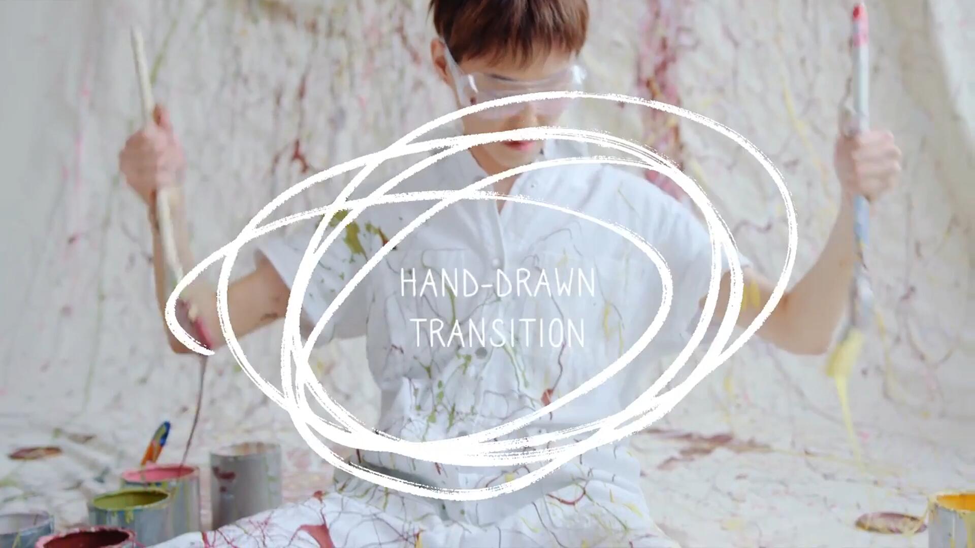 达芬奇模板：9个复古街头马克笔艺术手绘涂鸦笔迹线条无缝转场过渡 , sucaiwan.com