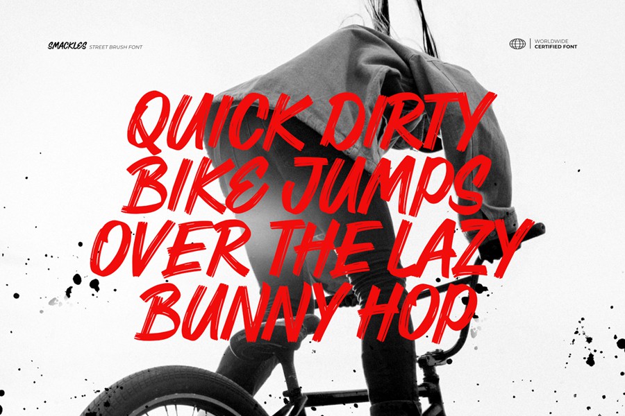 时尚涂鸦街头服饰杂志海报设计手写英文字体安装包 Smackles – Street Brush Font 设计素材 sucaiwan.com