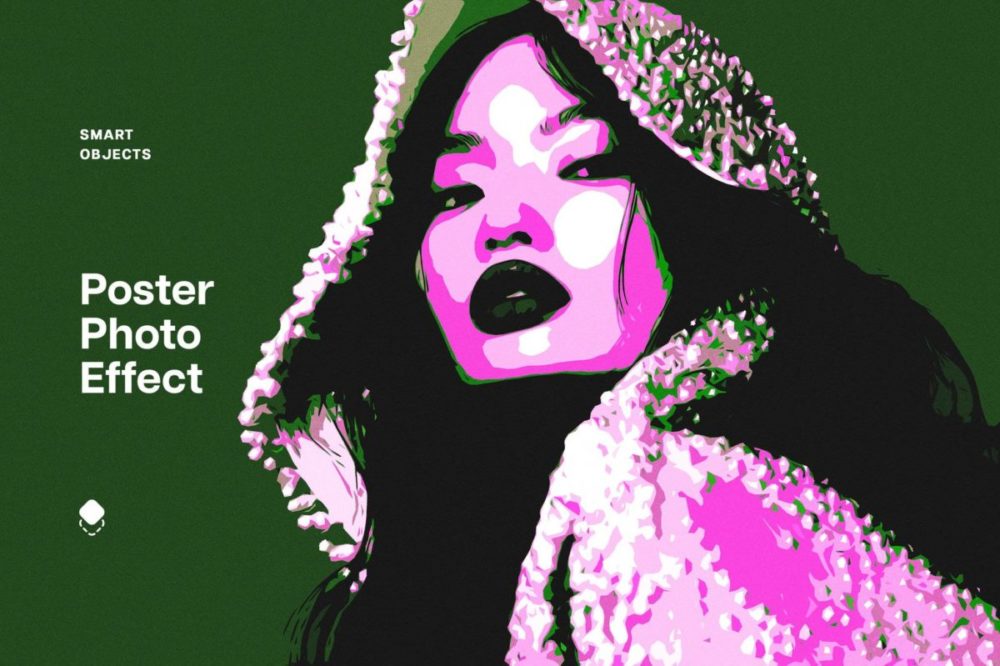 复古老式视觉冲击波普艺术海报照片效果PS特效滤镜样机 Pop Art Poster Photo Effect 插件预设 sucaiwan.com