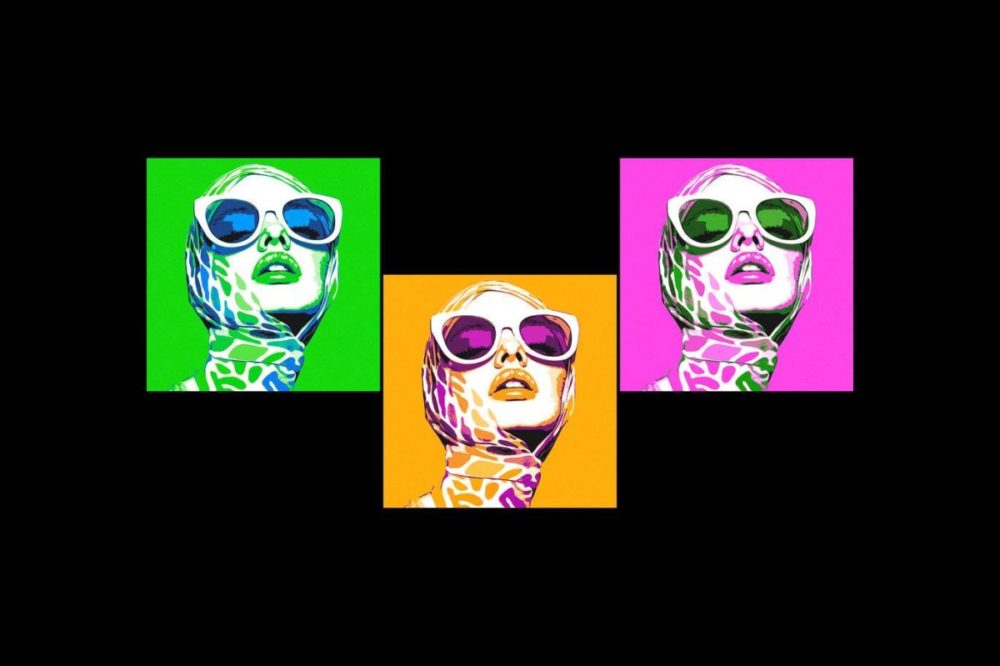 复古老式视觉冲击波普艺术海报照片效果PS特效滤镜样机 Pop Art Poster Photo Effect 插件预设 sucaiwan.com