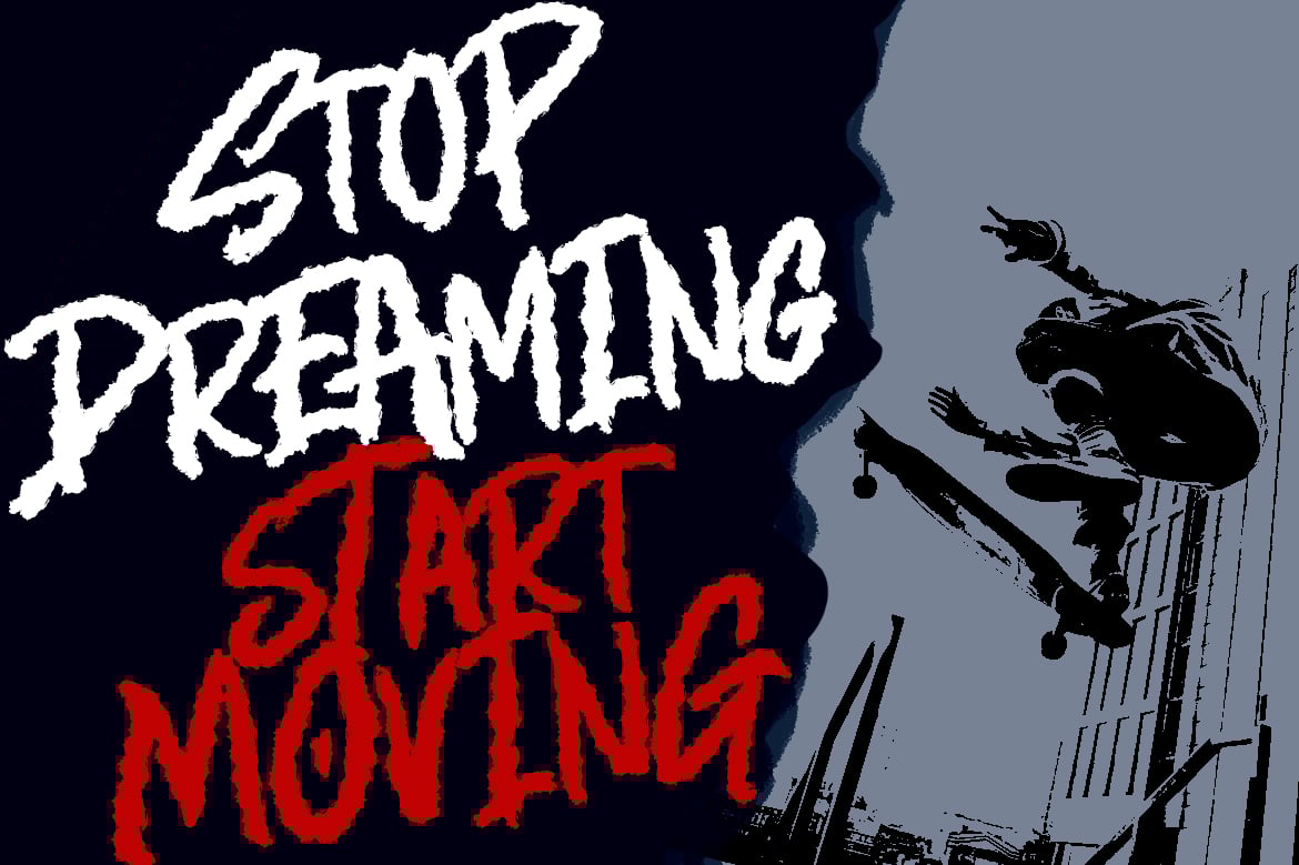 英文字体：复古自然粗犷干刷笔触手绘涂鸦笔触标记品牌海报服装摄影标题字体 Brocken - Caps Rough Font , sucaiwan.com