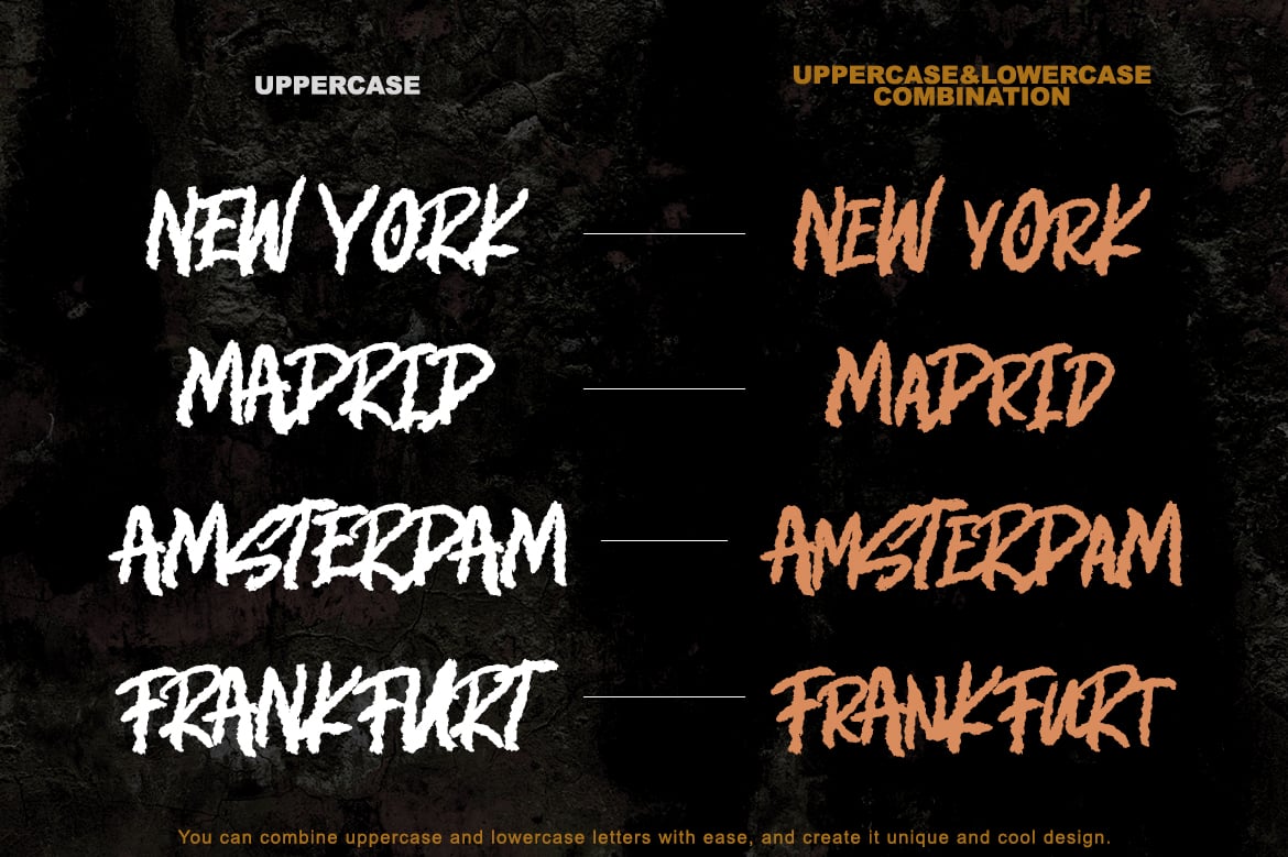 英文字体：复古自然粗犷干刷笔触手绘涂鸦笔触标记品牌海报服装摄影标题字体 Brocken - Caps Rough Font , sucaiwan.com