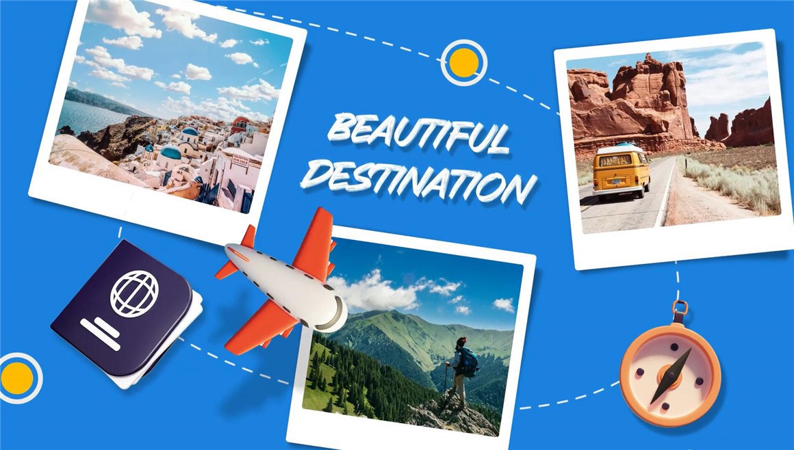 AE模板：冒险假日旅行照片VLOG节目栏目包装动画开场片头 , sucaiwan.com