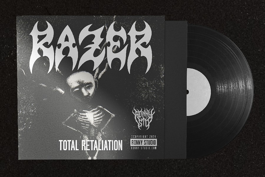 恐怖万圣节主题地下小众海报服装标志设计装饰英文字体安装包 Rexover – Crossover Hardcore Font 设计素材 sucaiwan.com