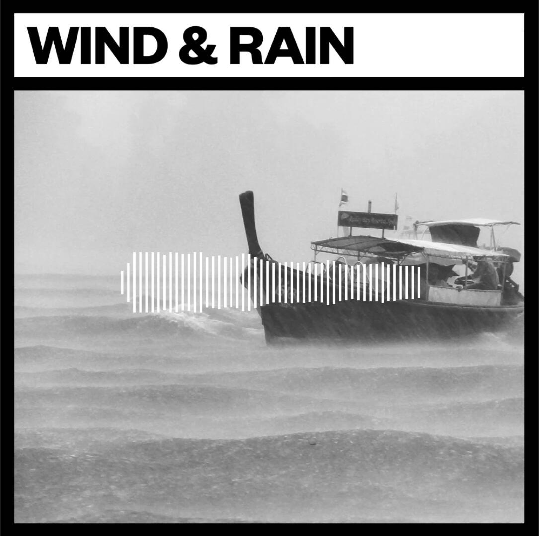 音效：电影氛围雨林雷声冰雹落叶风声雨声环境视频剪辑音效 Big Room Sound Wind and Rain , sucaiwan.com