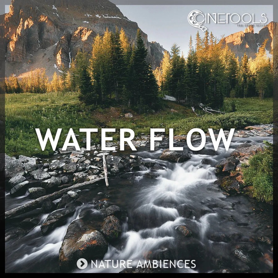 Cinetools Water Flow 100组自然环境水流音效纪录片电影慢节奏舒缓森林小溪河流瀑布鸟叫声无损WAV音效 影视音频 sucaiwan.com
